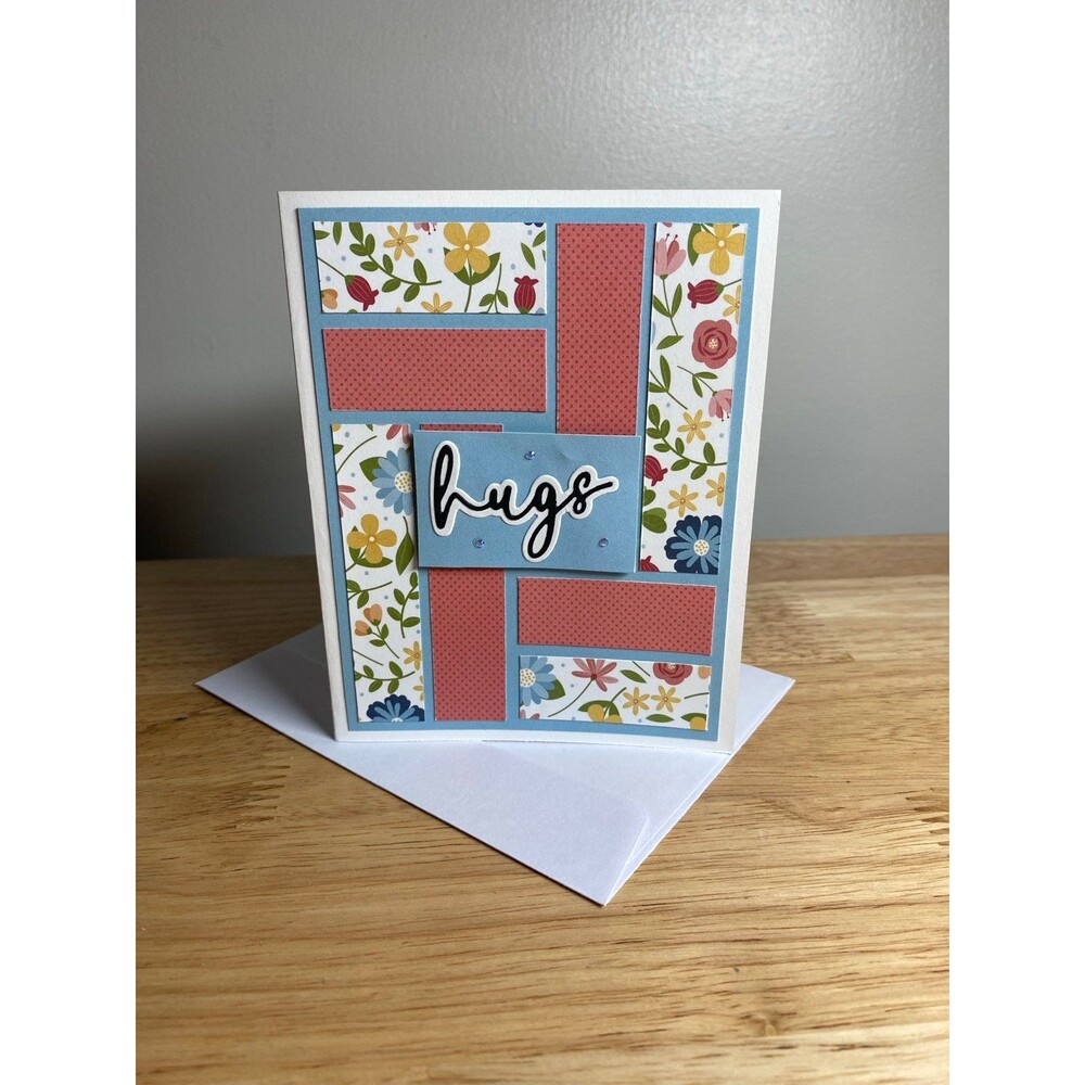 Handmade Summer Hugs Blank Greeting Card A2 & Envelope